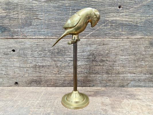 Brass Bird Jewelry Holder