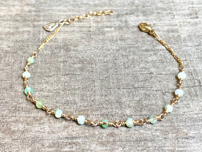 Beaded Figaro Chain Bracelet