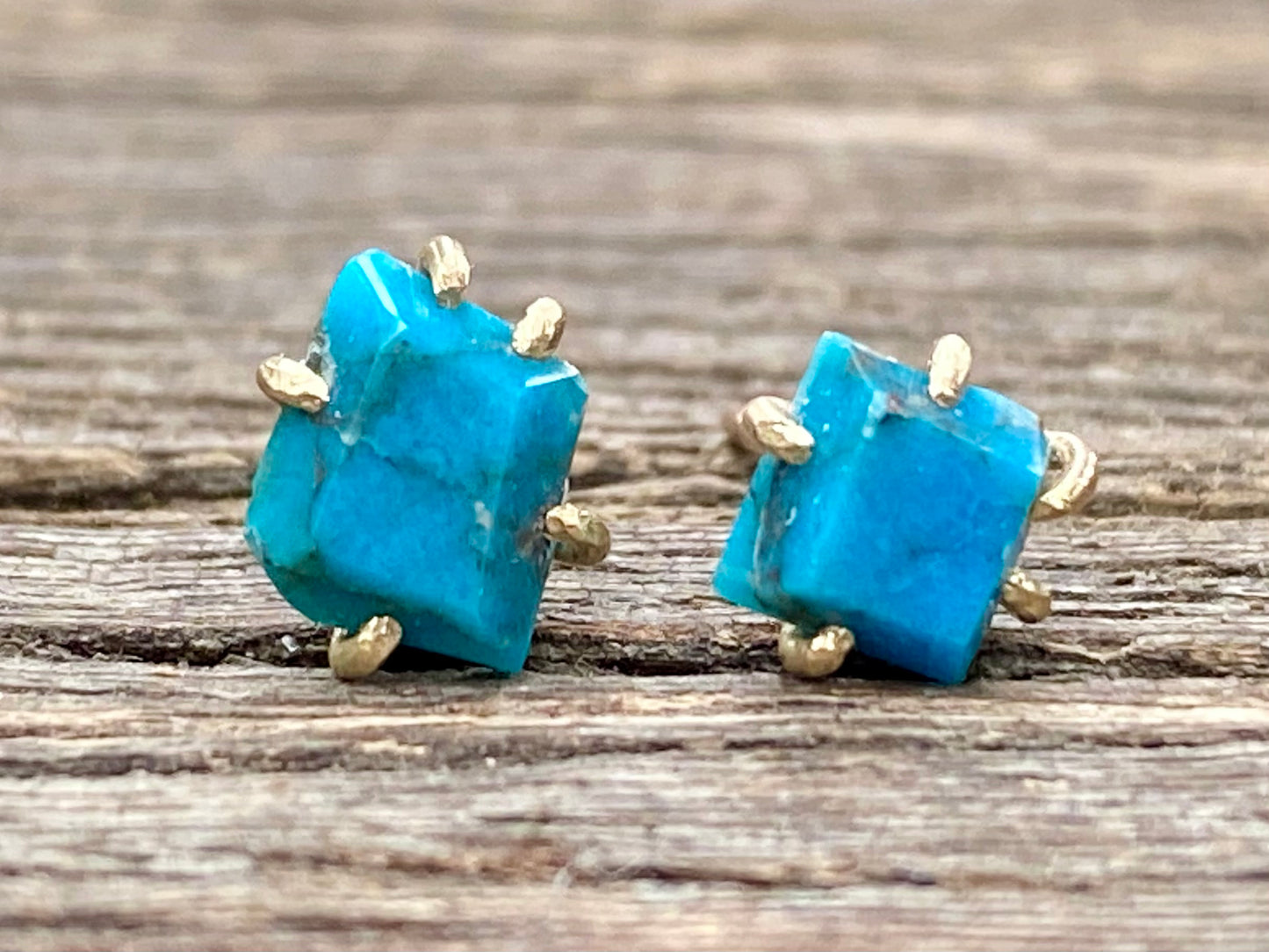 Turquoise Gold Studs