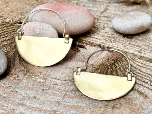 Half-Moon Hoop Earrings