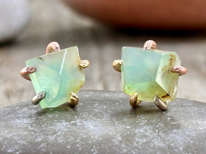 Peruvian Opal Gold Studs