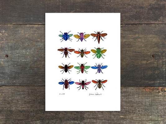 Flies Mini Print