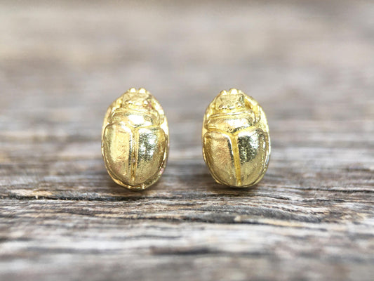 Petite Scarab Studs