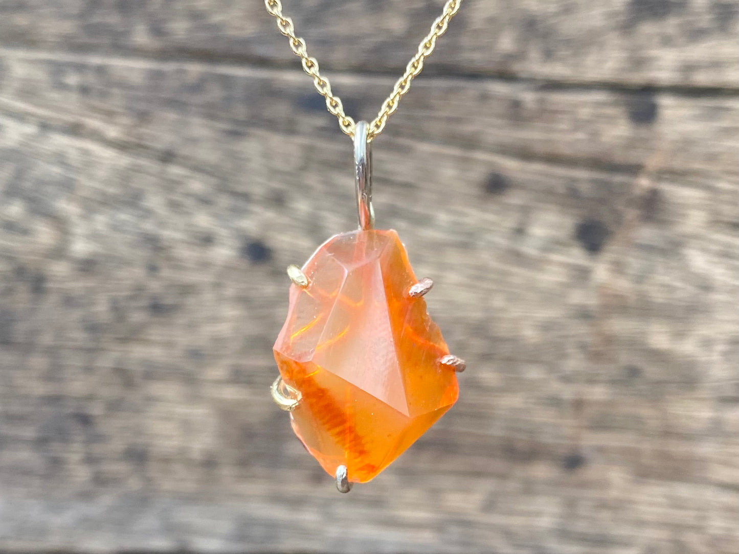 Mexican Fire Opal Pendant